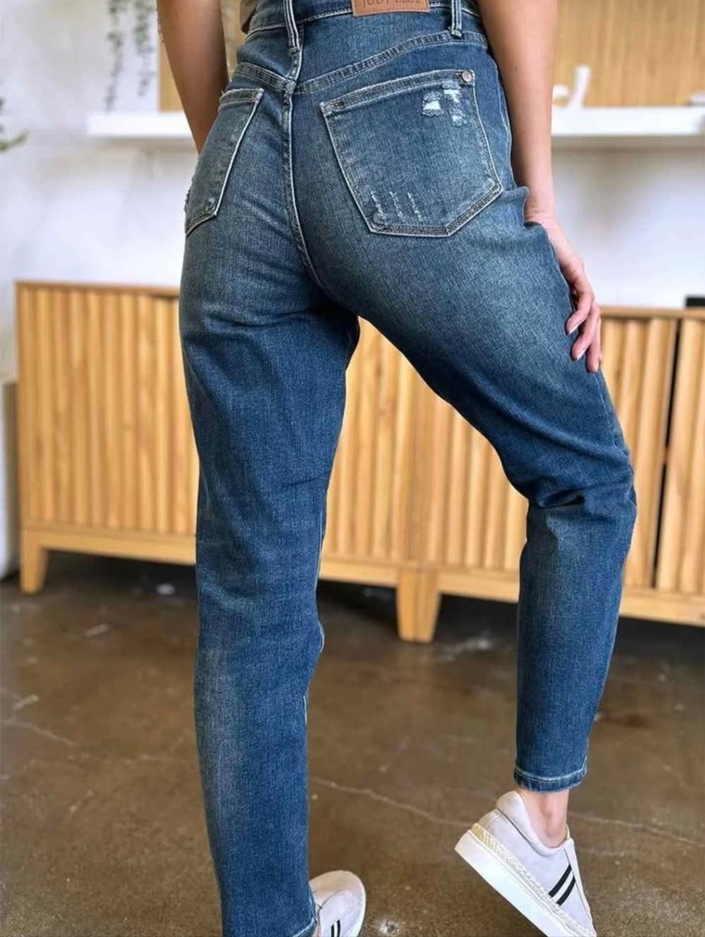 Judy Blue Full Size Tummy Control High Waist Slim Jeans. Size: 9/29 Style 88776 - Picture 5 of 7